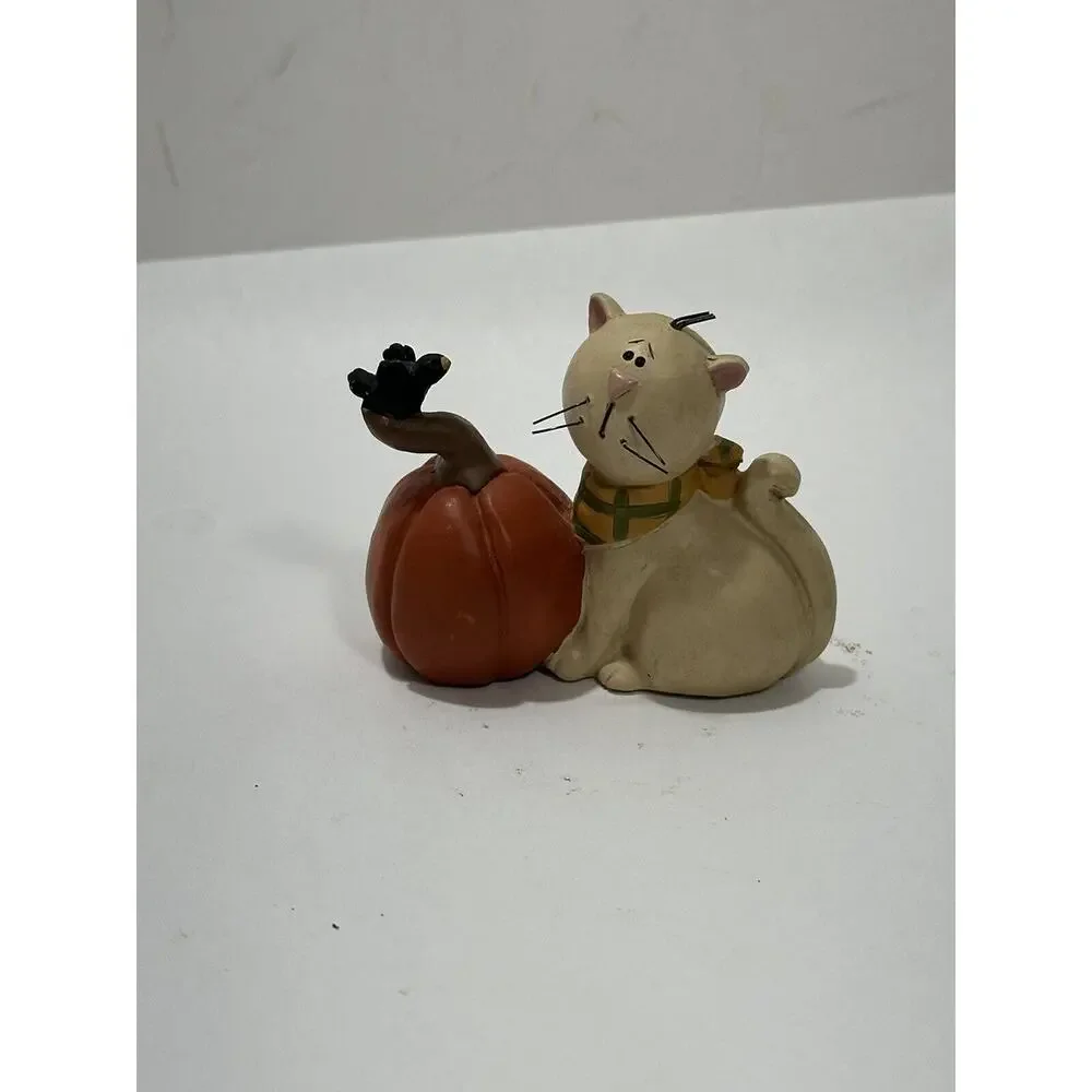 Blossom Bucket Figure Cat Pumpkin Crow Suzi Skoglund Fall Primitive Folk Art